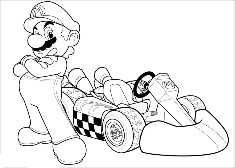 1000x714 Mario Kart Coloring Page Shippa.co