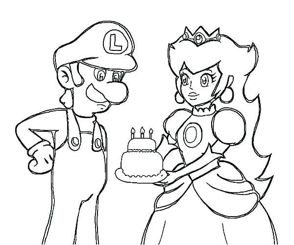 600x500 Mario Cart Coloring Pages Princess Peach Coloring Pages Princess