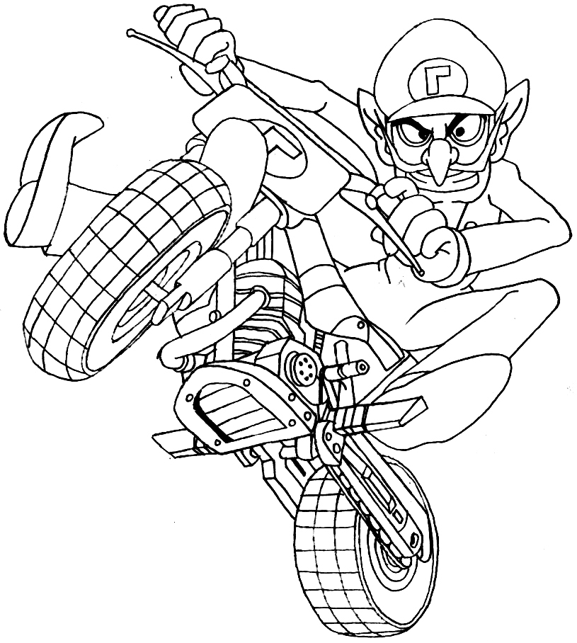815x908 Mario Kart Coloring Pages