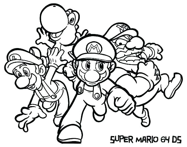 Mario Luigi Coloring Pages