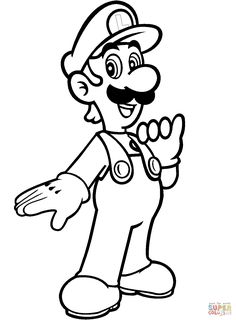 236x320 Free Printable Luigi Coloring Pages For Kids Mario