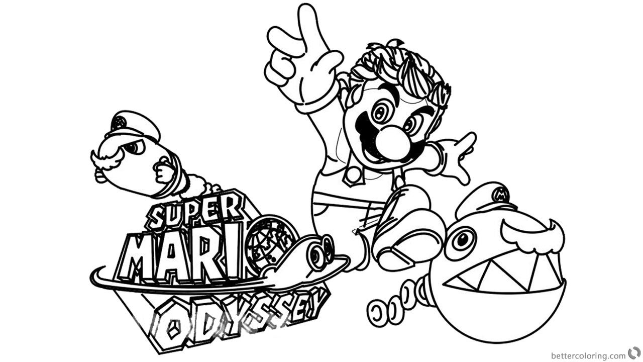 1280x720 Funny Super Mario Odyssey Coloring Pages Clipart