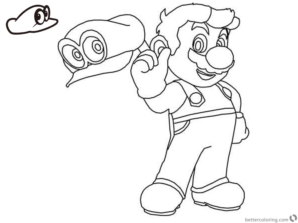 1024x768 Super Mario Odyssey Coloring Pages