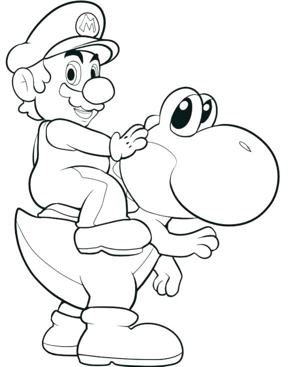 580x737 Mario Cart Coloring Pages