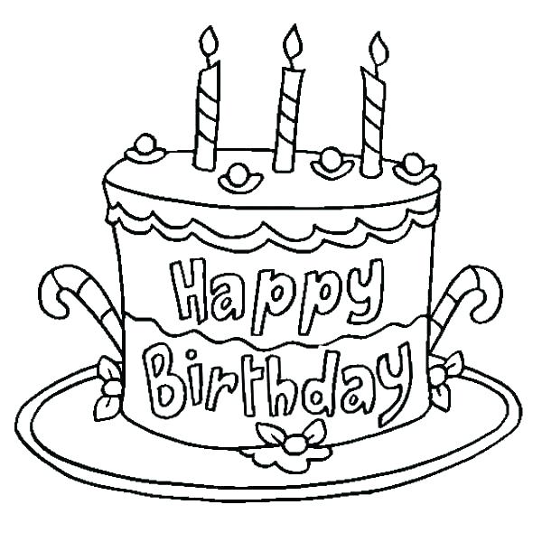 600x600 Party Coloring Pages Coloring Page Birthday Cake Birthday Party