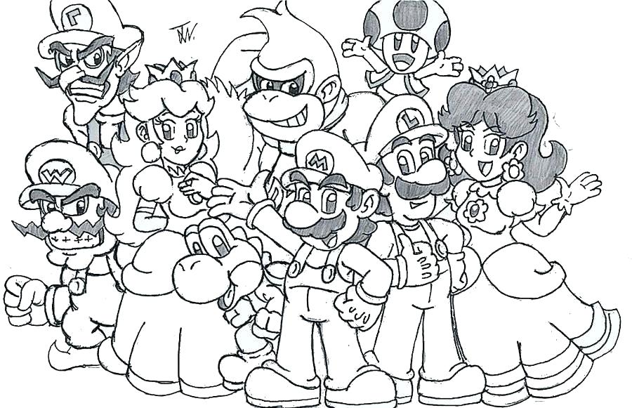 900x581 Mario Characters Coloring Pages Printable Coloring Pages Cartoons