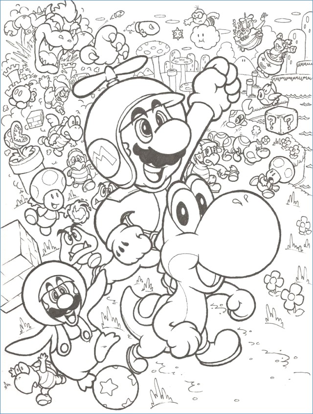 640x847 Baby Bowser Super Mario Bros Coloring Pages