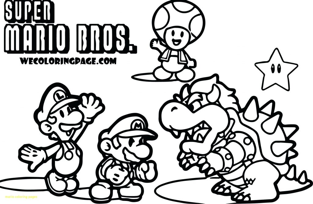 1024x667 Coloring Pages ~ Mario Coloring Page Super Star Bros Pages Yoshi