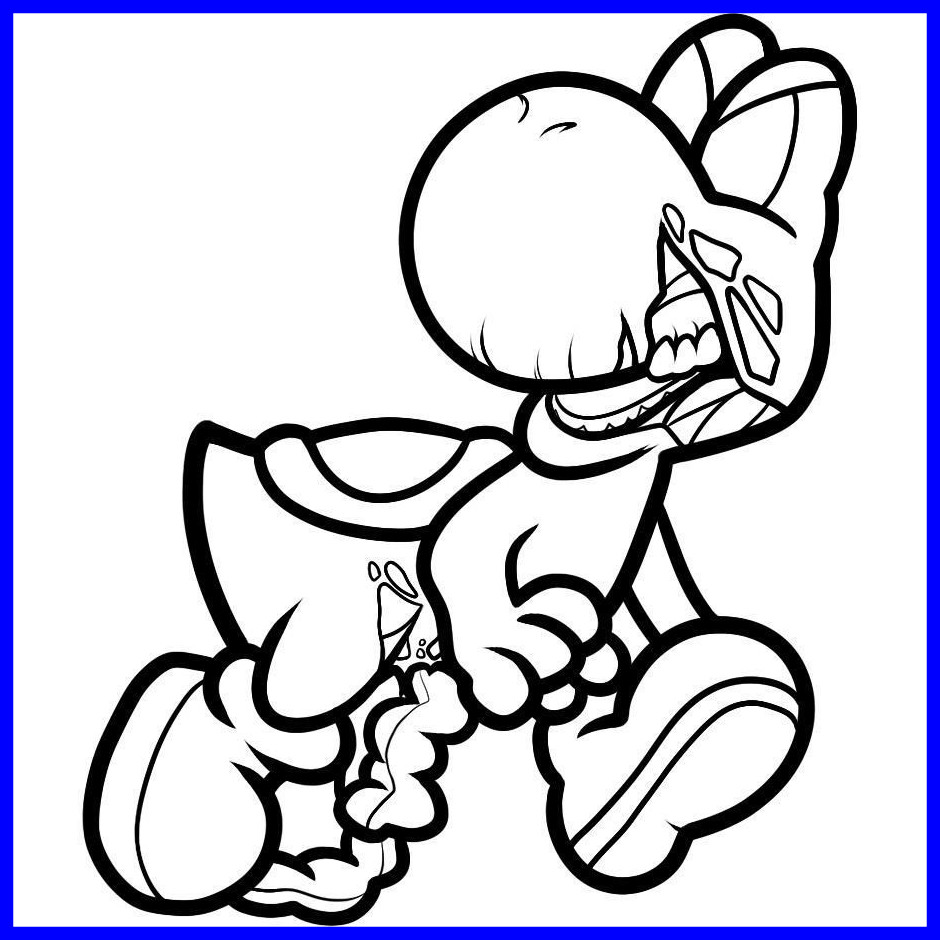 940x940 Inspiring Super Mario Yoshi Coloring Pages Image Of Supermario