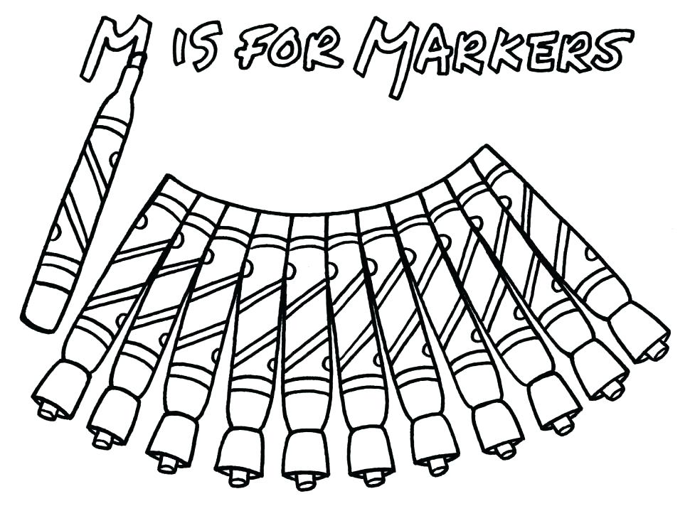 970x712 Markers Coloring Pages 13
