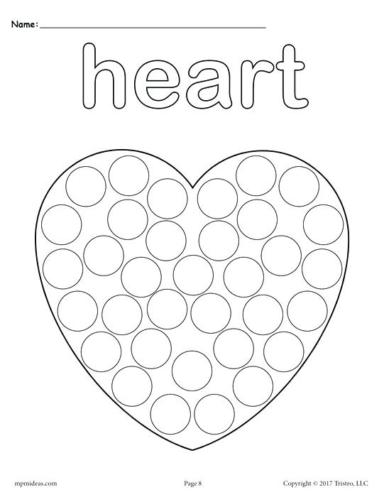 541x700 Dot Marker Coloring Pages
