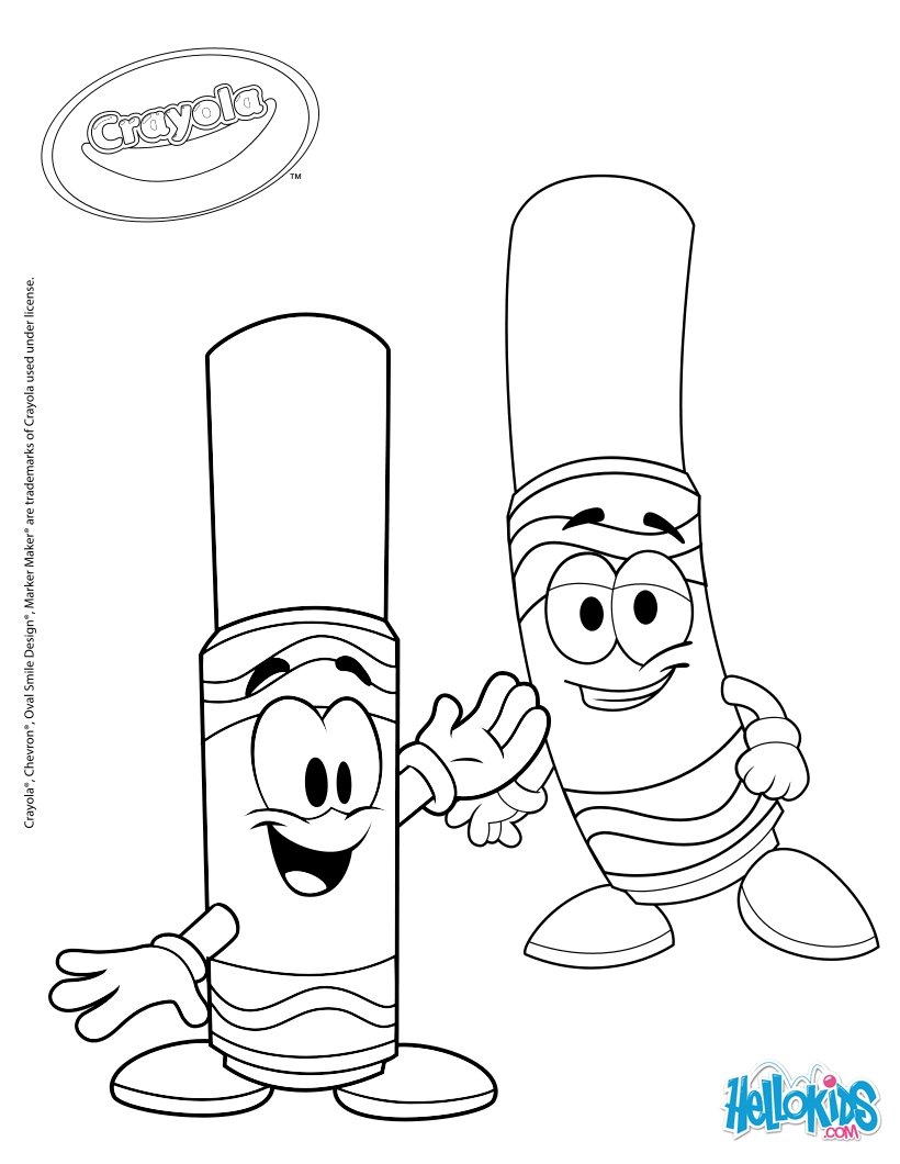 820x1060 Crayola Marker Coloring Page