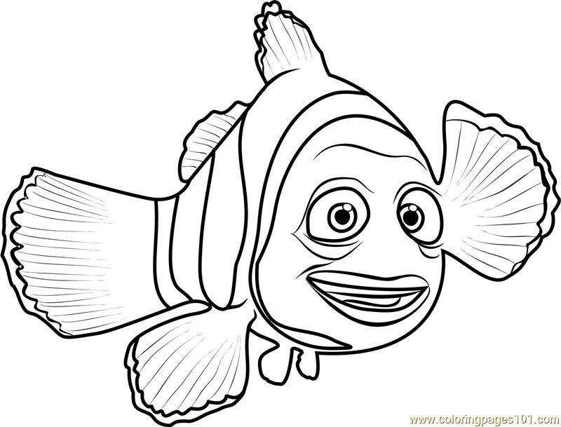 800x609 Marlin Coloring Page