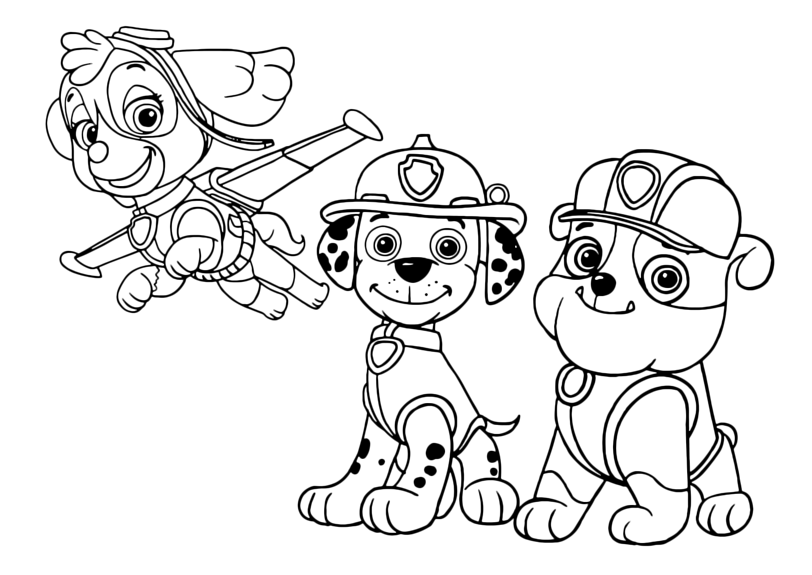 Marshall Paw Patrol Coloring Page
