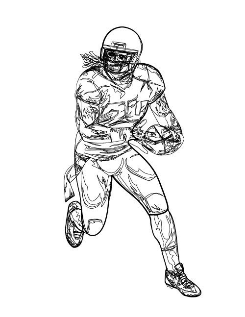 500x647 Marshawn Lynch Coloring Pages