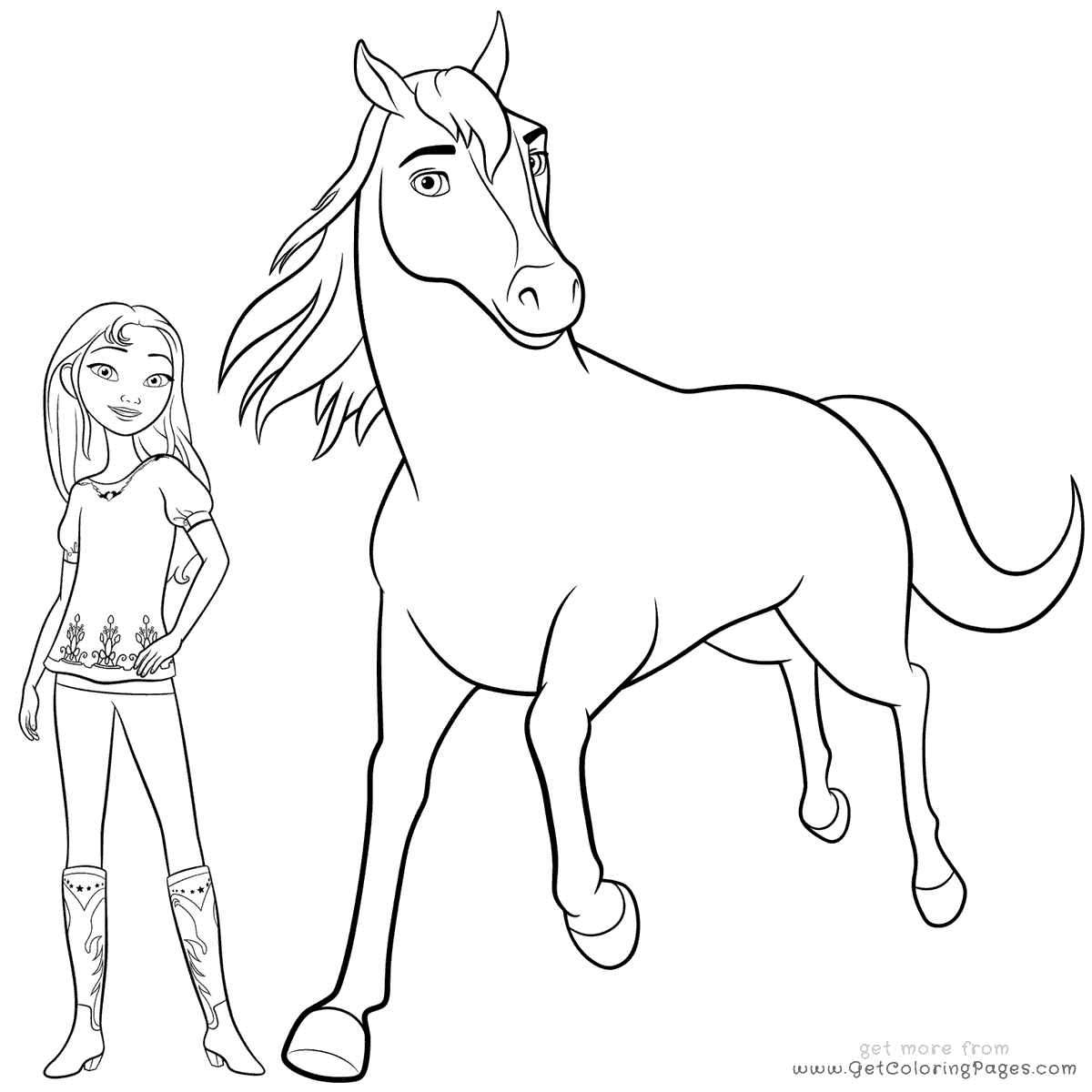 1200x1200 Spirit Horse Coloring Pages Free Coloring For Kids 2018