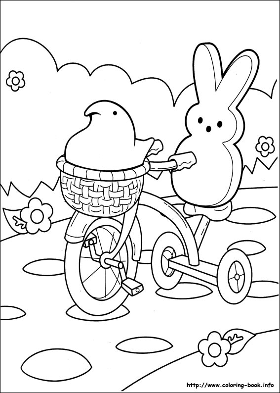 567x794 Marshmallow Peeps Coloring Picture