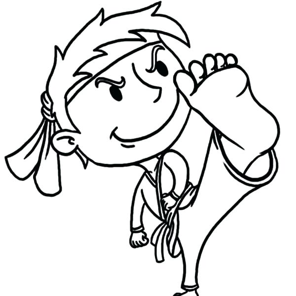 600x600 Karate Coloring Page Martial Arts Coloring Pages