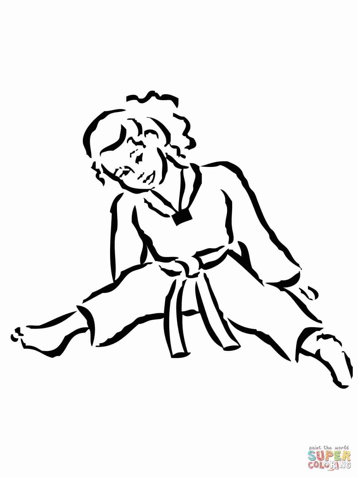 1200x1600 Karate Coloring Pages Olegratiy