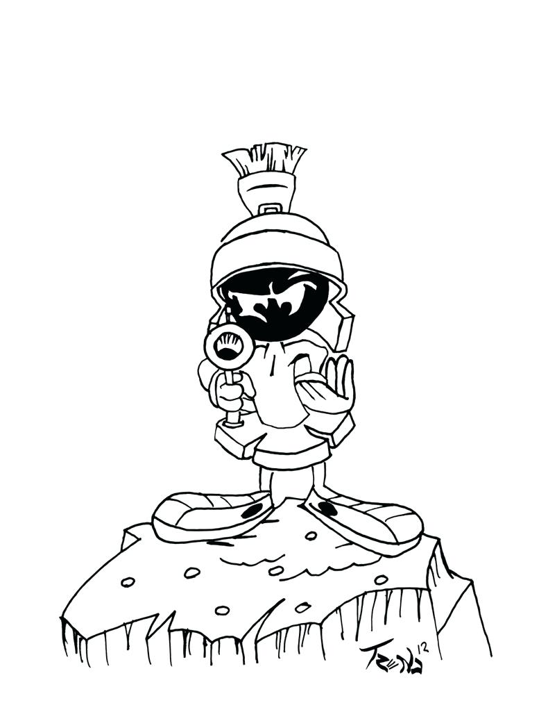 790x1012 Marvin Martian Coloring Pages Marvin