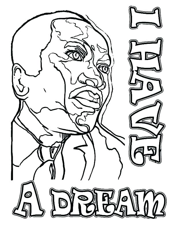600x783 Martin Luther King Coloring Pages Free