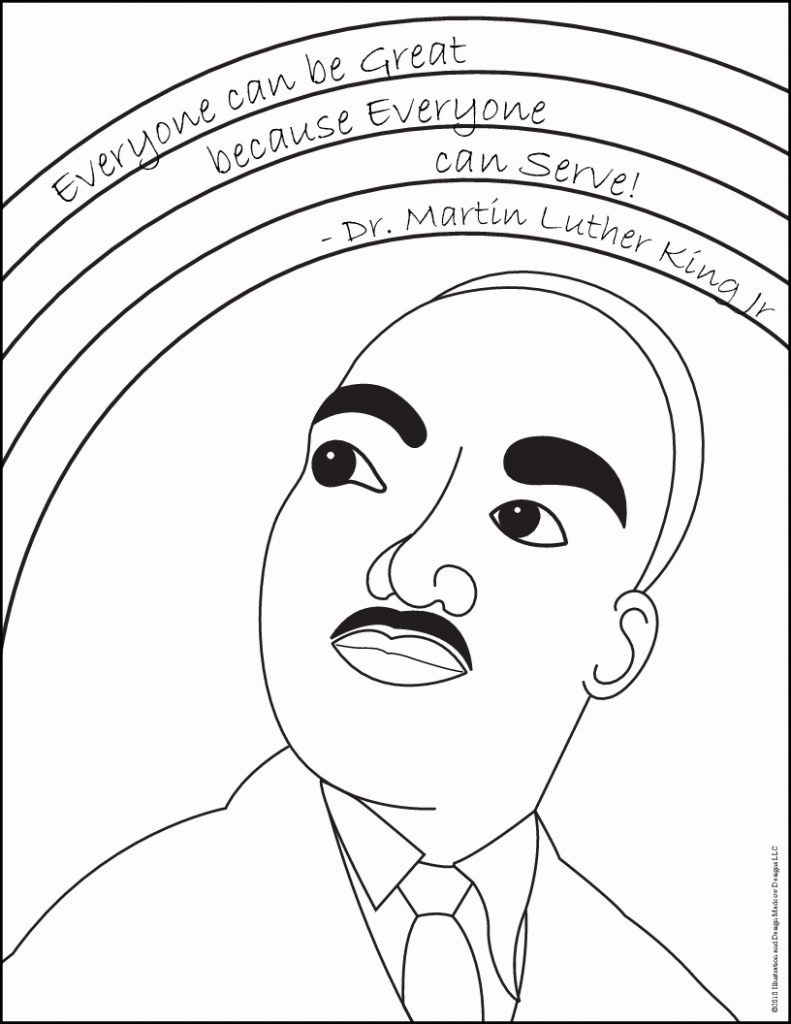 791x1024 Martin Luther King Coloring Pages Bookmontenegro Me Throughout Jr