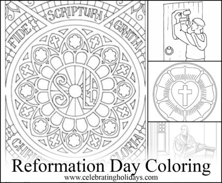 455x375 Coloring Pages For Reformation Day Celebrating Holidays