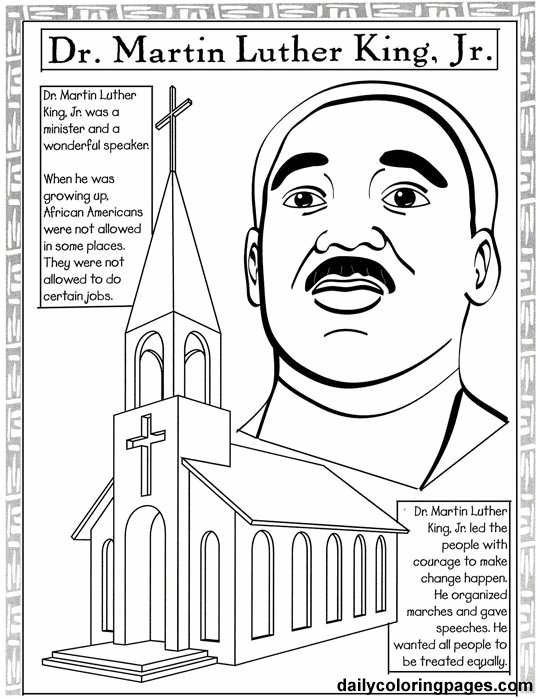 536x698 Mlk Coloring Page Martin King Jr Pages Free For Kids Pertaining