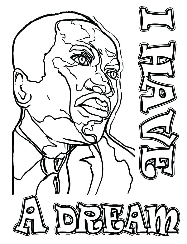 600x783 Dr Martin Luther King Jr Coloring Pages Coloring Trend Medium Size