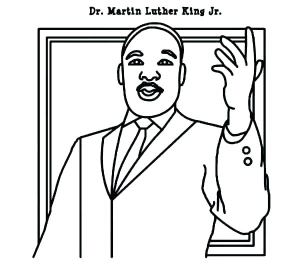 600x544 Martin Luther King Jr Coloring Page Coloring Page Martin King Jr