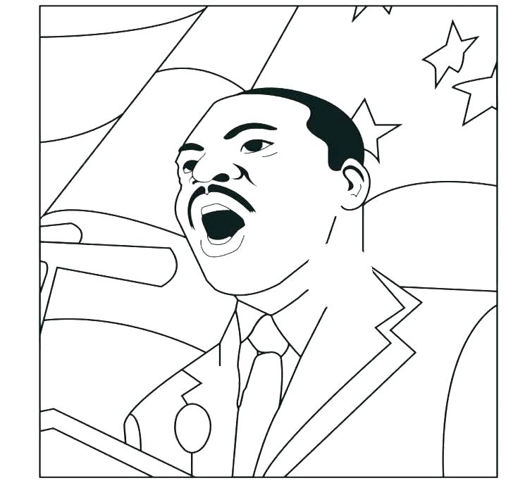745x686 Free Printable Martin Luther King Coloring Pages