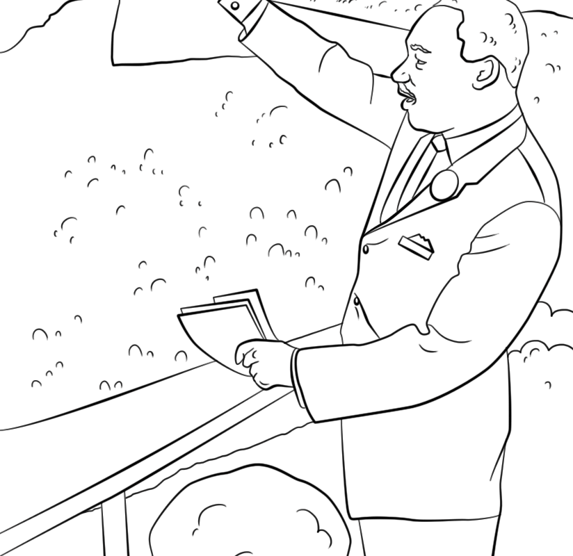 824x800 Free Printable Martin Luther King Jr Day Coloring Pages Famous