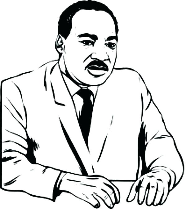 600x673 Martin Luther King Jr Printable Coloring Pages Martin King