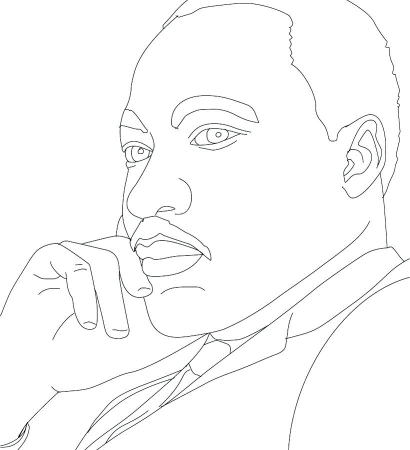 820x900 Martin Luther King Jr Coloring Page Jr Day Dr Martin Luther King