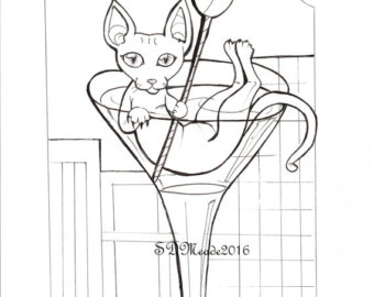 340x270 Digital Stamp Elven Magus Adult Coloring Page Male Elf