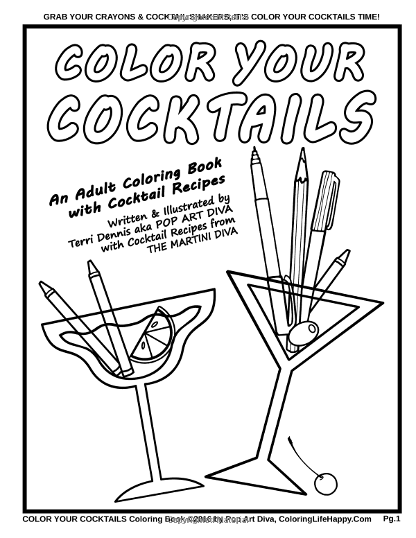 600x776 Color Your Cocktails An Adult Coloring Book With Cocktail Recipes