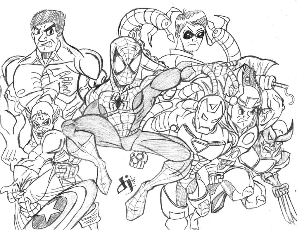 Marvel Avengers Coloring Pages