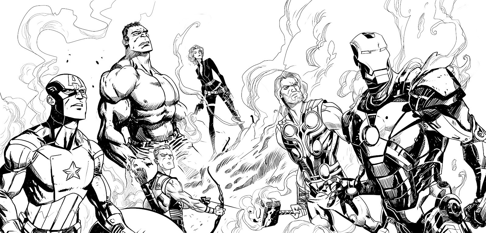 1600x768 Marvel Avengers Coloring Pages