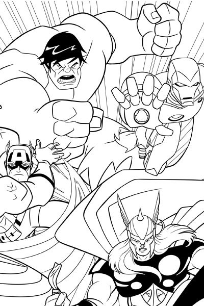 Marvel Characters Coloring Pages