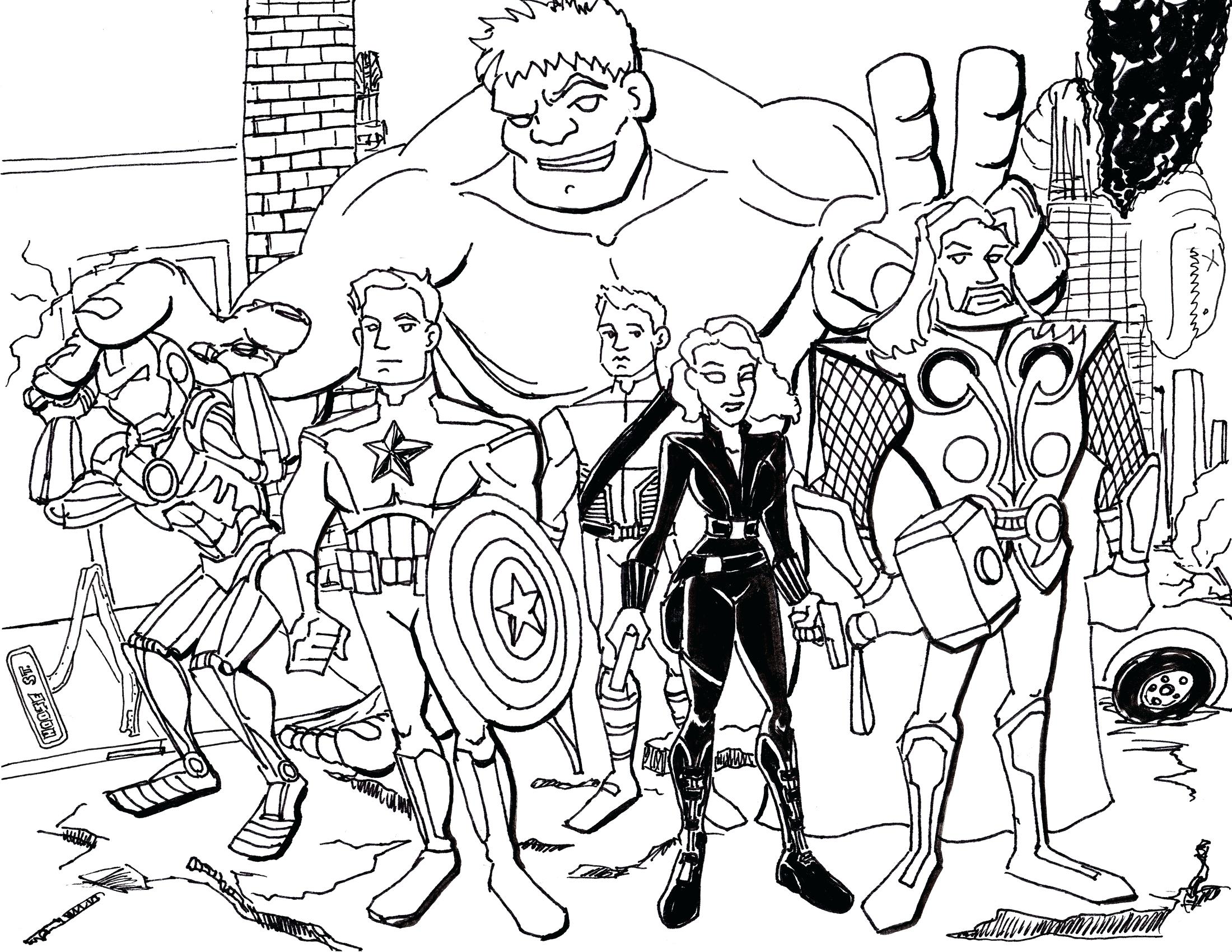 2200x1700 Coloring Pages Thanksgiving Disney Free Printable Marvel Superhero