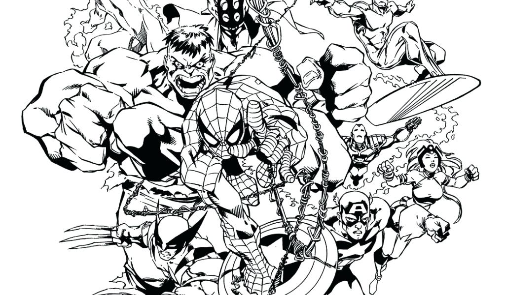 1024x600 Marvel Coloring Pages Marvel Coloring Sheets Also Marvel Coloring