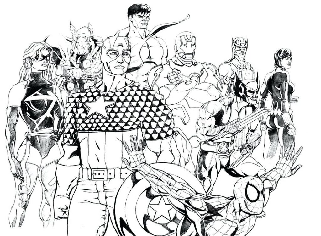 1024x751 Coloring Pages ~ Marvel Coloring Pages Page Super Heroes