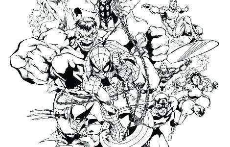470x300 Marvel Comics Coloring Book Also Marvel Coloring Pages Free