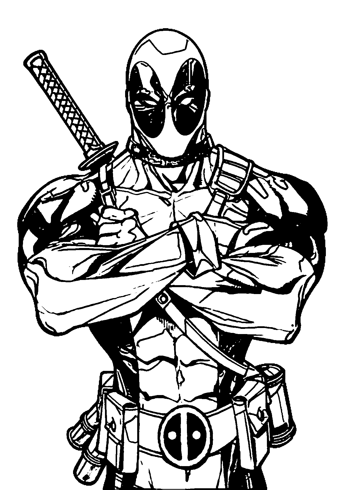 Marvel Deadpool Coloring Pages