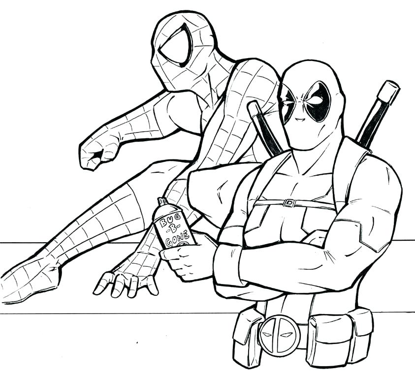 843x768 Deadpool Coloring Pages Coloring Pages Coloring Pages And A Marvel