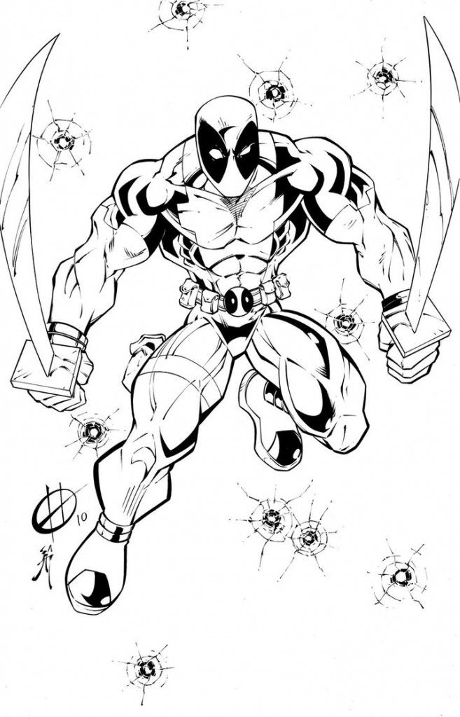 657x1024 Free Printable Deadpool Coloring Pages For Kids