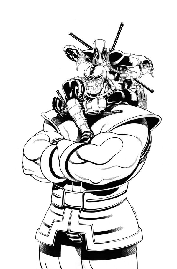 600x911 Marvel Deadpool Coloring Book Hot Topic Sheets 32596