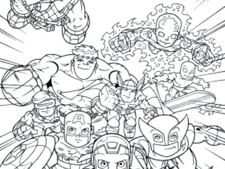 440x330 Superhero Squad Coloring Pages Marvel Superhero Squad Coloring