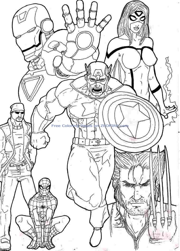 758x1054 Coloring Pages Of Avengers 12 Archives For Avenger 49