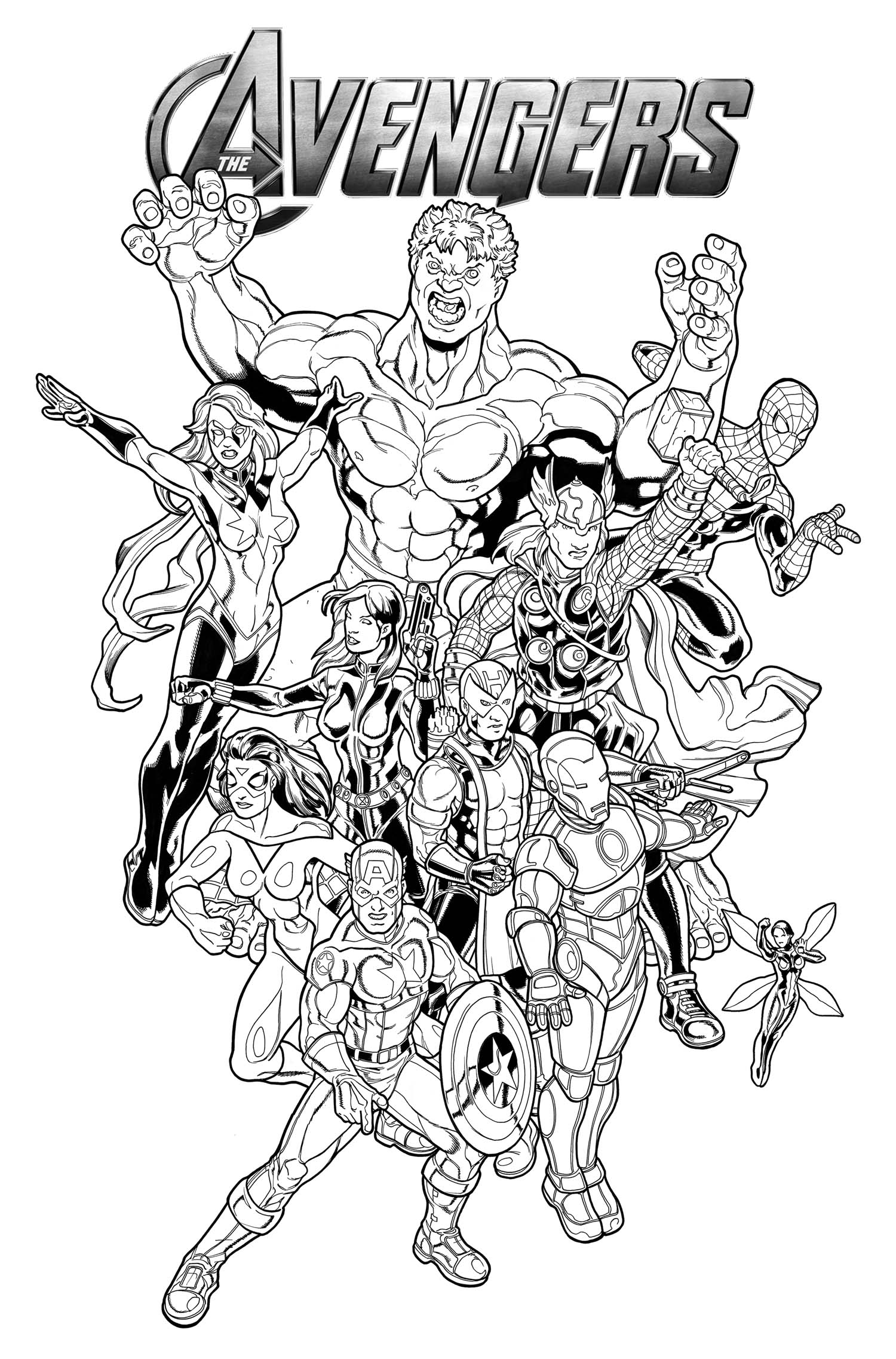 1500x2274 Marvel Avengers Coloring Pages Printable